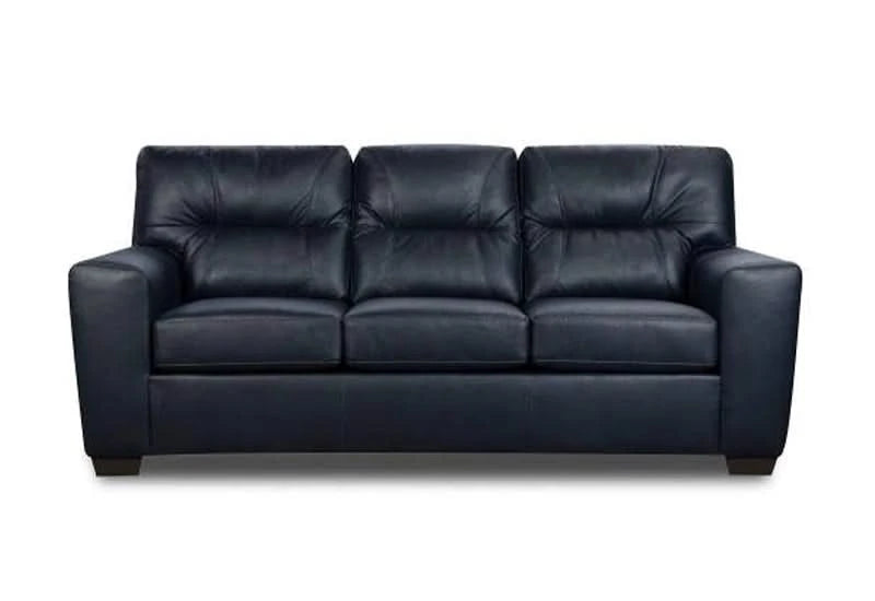 Hilltop Navy Contemporary Sofa with Tufted Back and Wide Track Arms