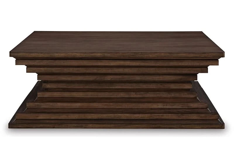 Hannodream Brown Contemporary Square Coffee Table