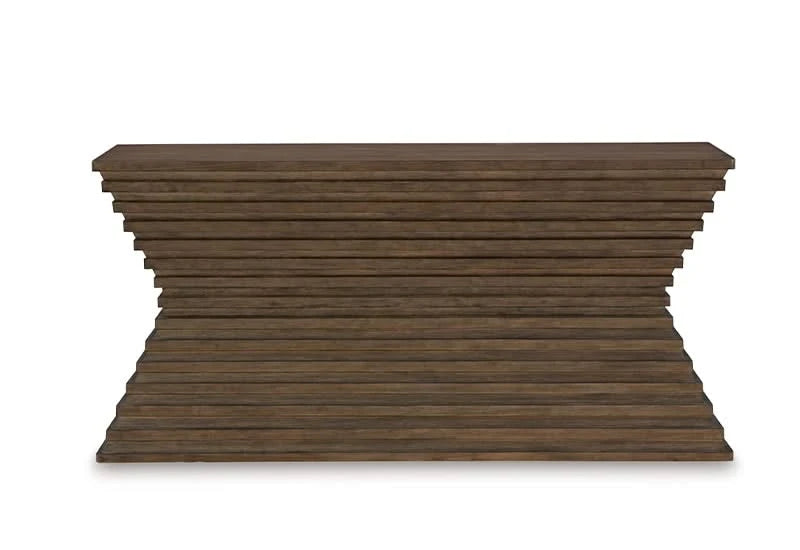 Hannodream Brown Contemporary Console Sofa Table