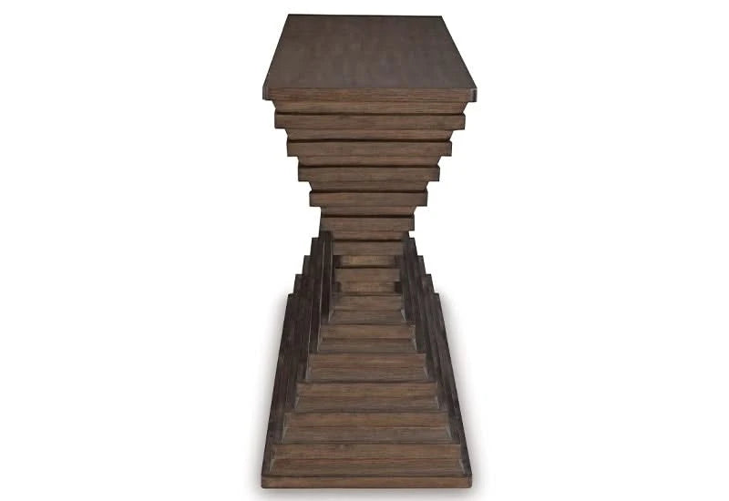 Hannodream Brown Contemporary Console Sofa Table