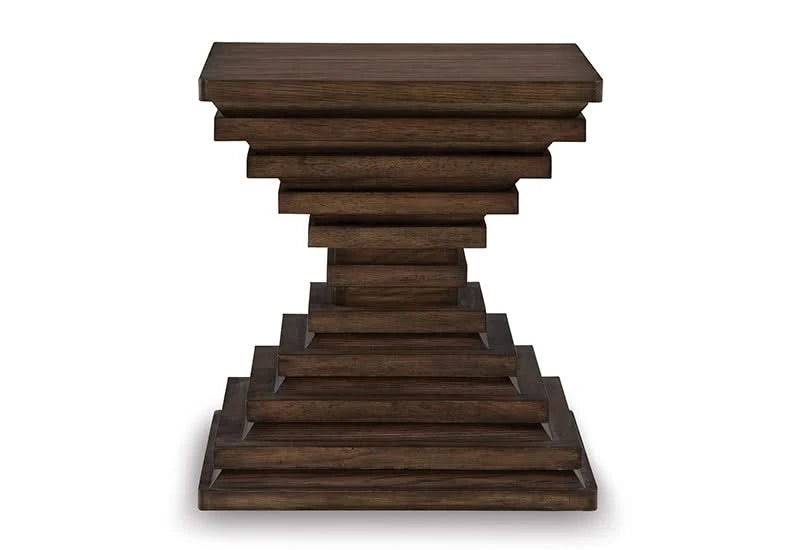 Hannodream Brown Contemporary Square End Table