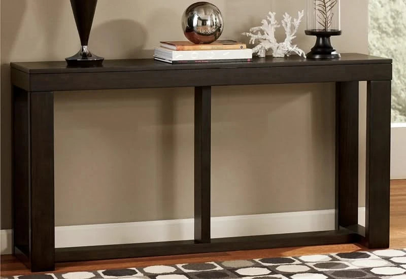 Heather Dark Brown Contemporary Console Sofa Table