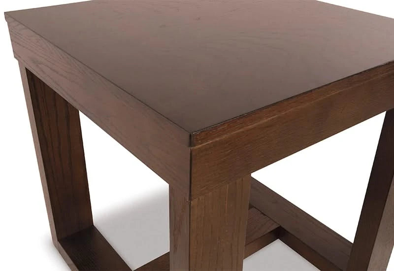 Heather Dark Brown Contemporary Square End Table