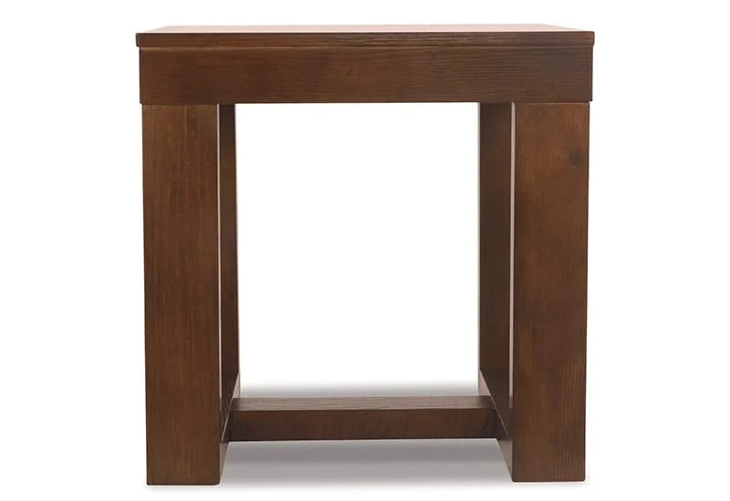 Heather Dark Brown Contemporary Square End Table