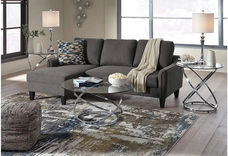 Hollynyx Chrome Contemporary 3 PC Round Coffee Table Set