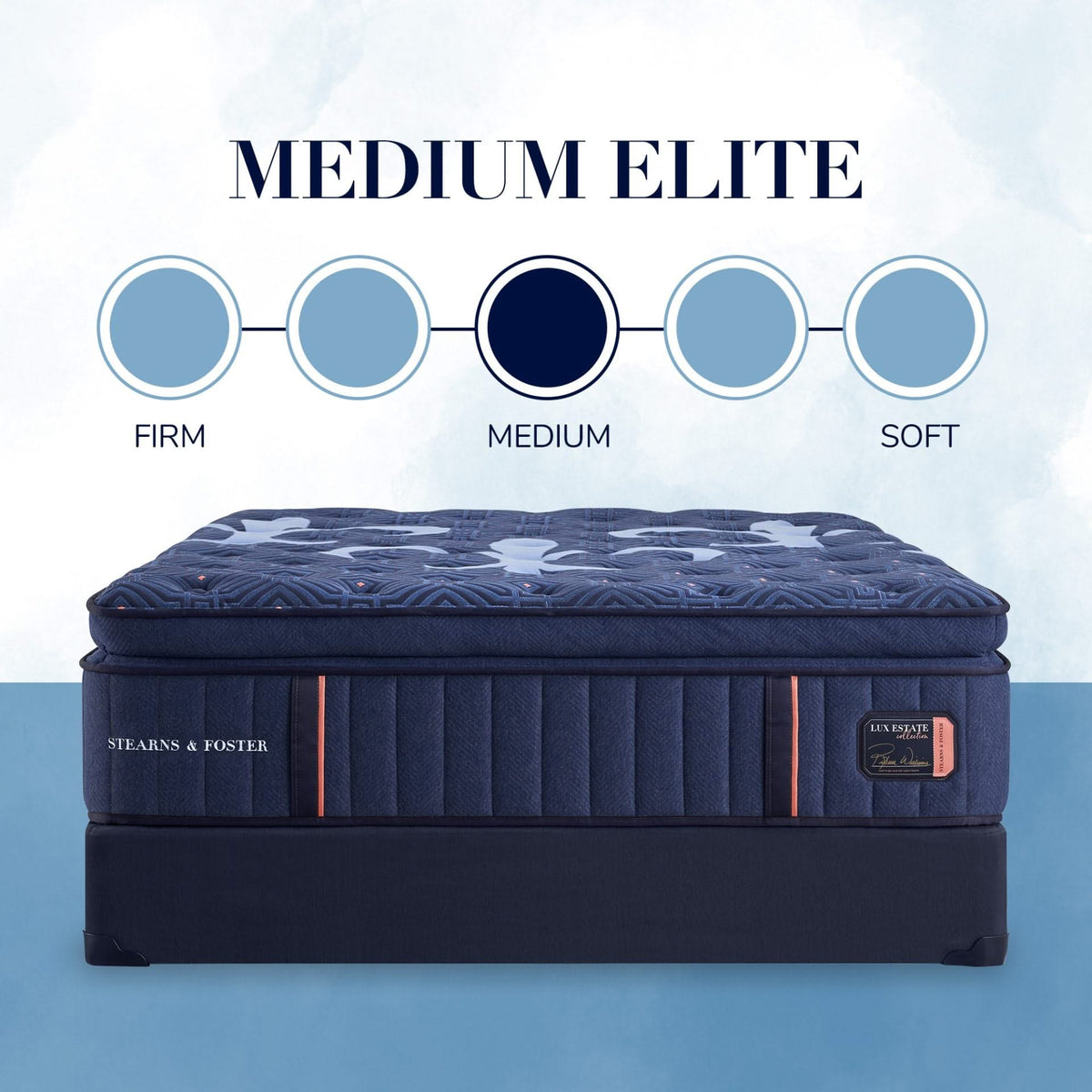 Stearns & Foster® Lux Estate Elite Medium Euro Pillow Top Mattress