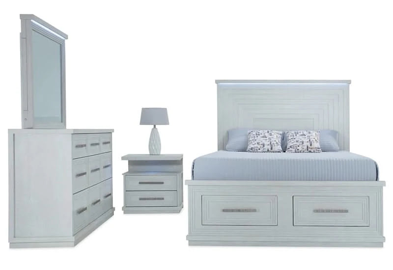 Infinity White Contemporary 9 Drawer Dresser