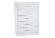 Infinity White Contemporary 5 Drawer Chest