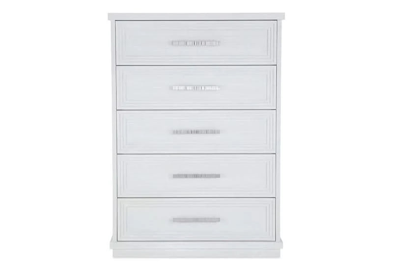 Infinity White Contemporary 5 Drawer Chest