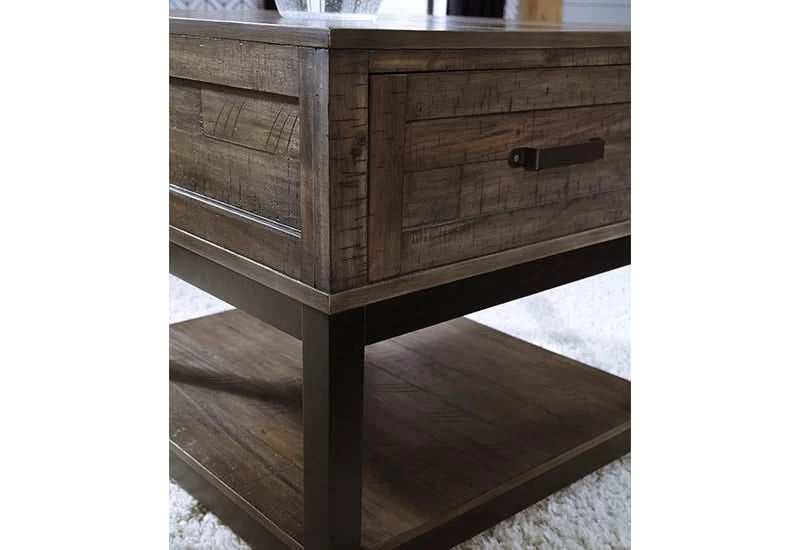 Johurst Two Tone Rustic Rectangular End Table