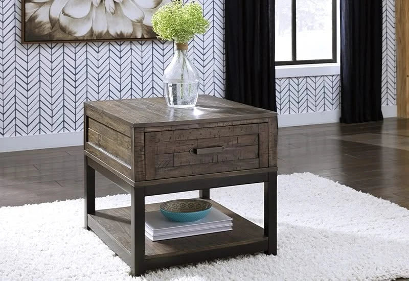 Johurst Two Tone Rustic Rectangular End Table