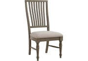 Kings Court Traditional Dining Side Chair with Upholstered Seat and Carved Wood Frame