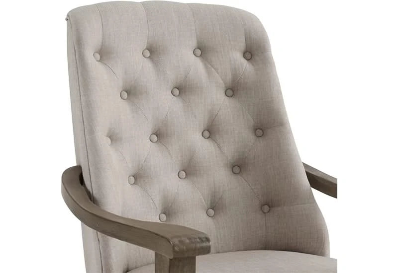 Kings Court Traditional Dining Arm Chair with Carved Details