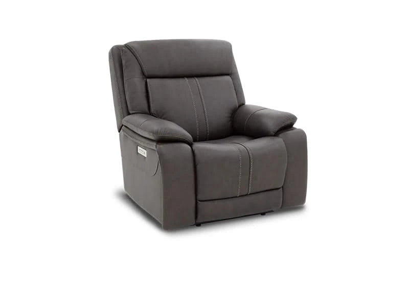 Kona Earth Brown Leather Zero Gravity Triple Power Recliner with Hi-Def Speakers, Heated Seats and Massage