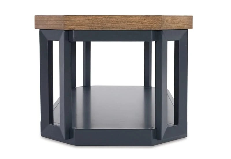 Landocken Brown/Blue Contemporary 3 PC Coffee Table Set