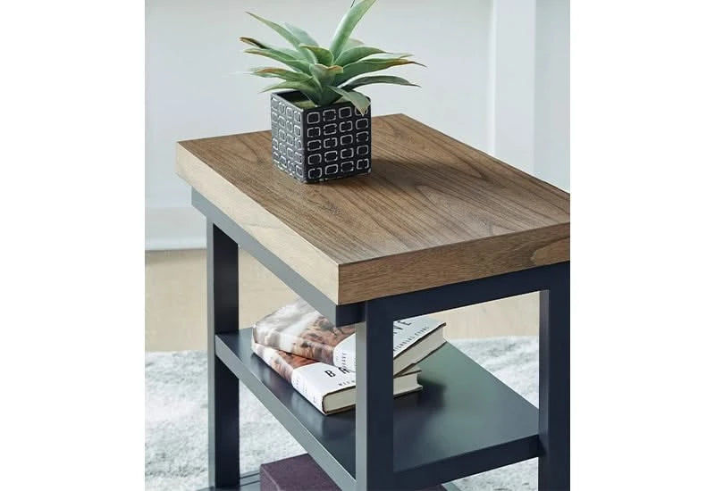 Landocken Brown/Blue Contemporary 3 PC Coffee Table Set