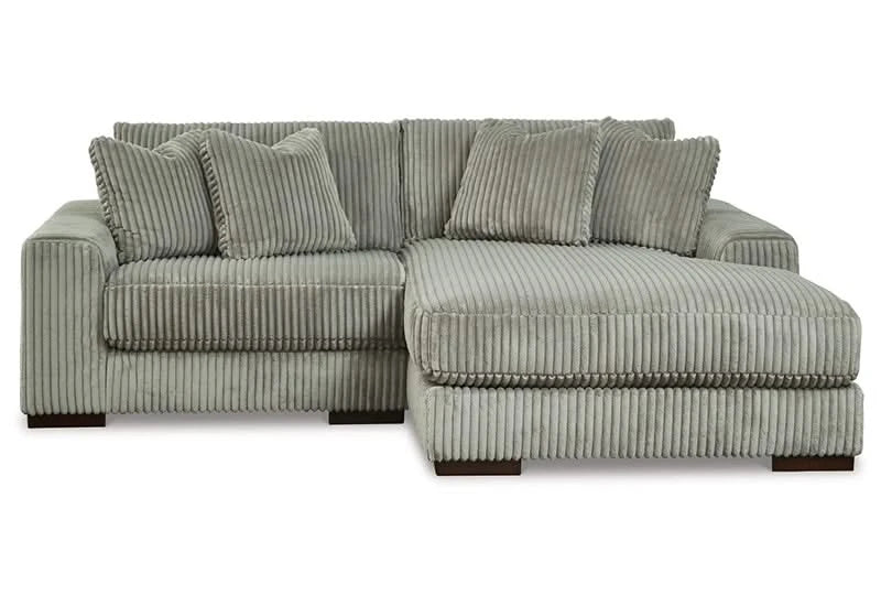 Linx Modern 2 PC Modular Sectional with Chaise and Accent Pillows