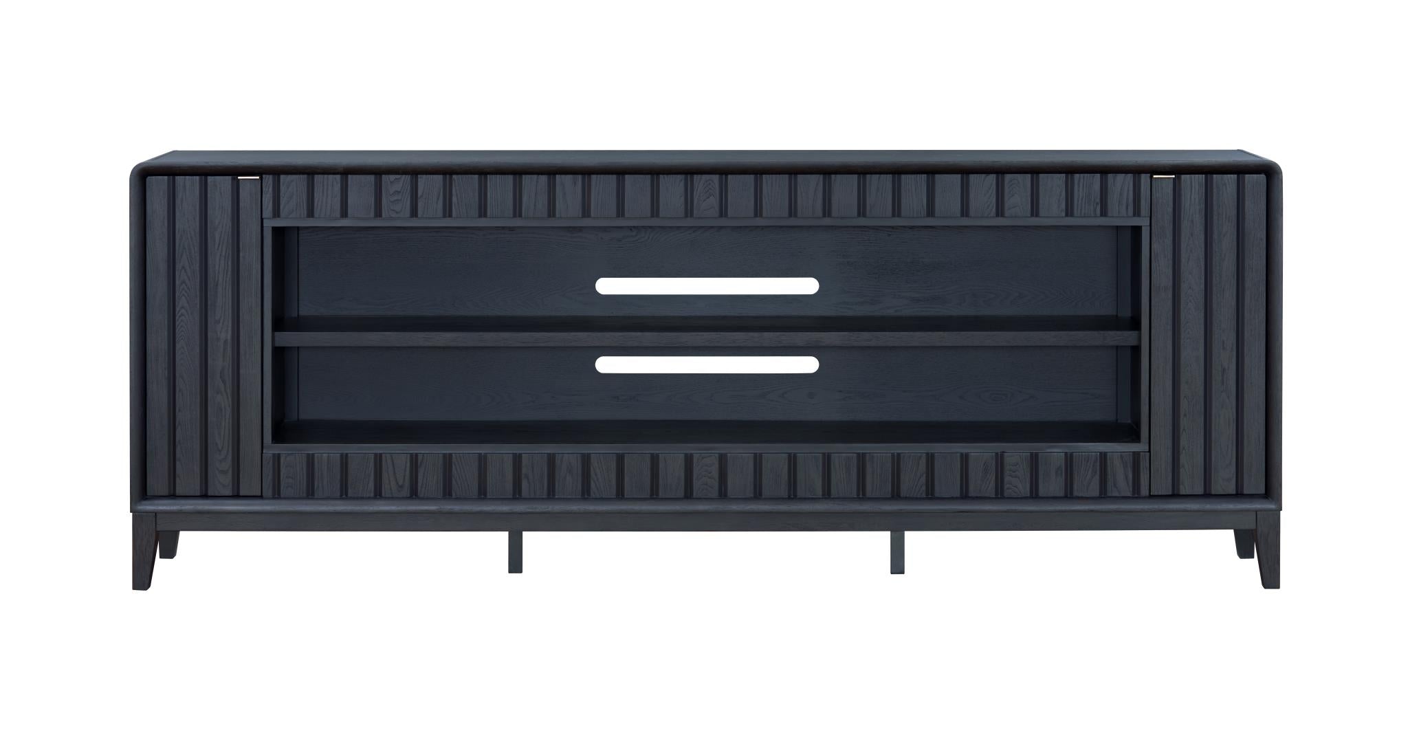 2PC Elure 96" Peppercorn Fireplace Console with 74" Logs
