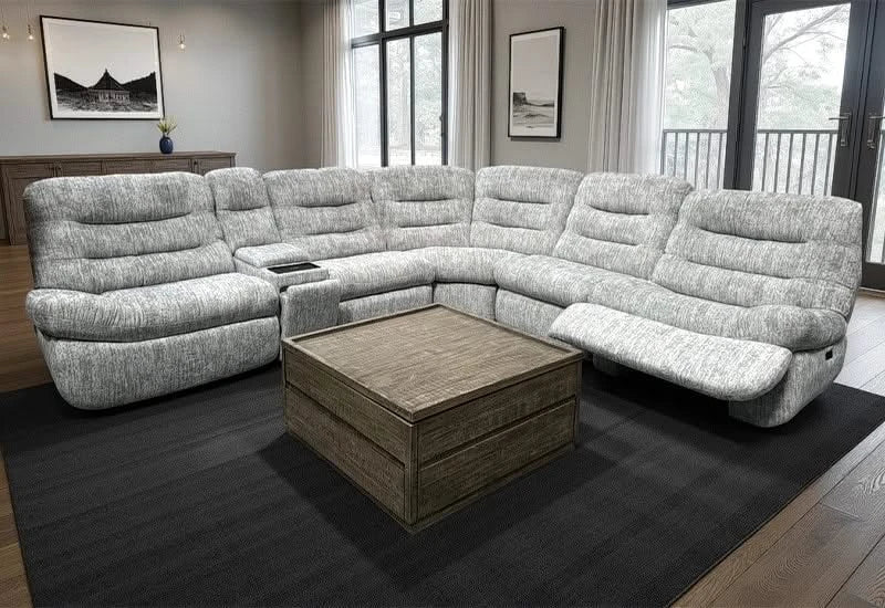 Miller Oyster 6-Piece Power Reclining Sectional with Console