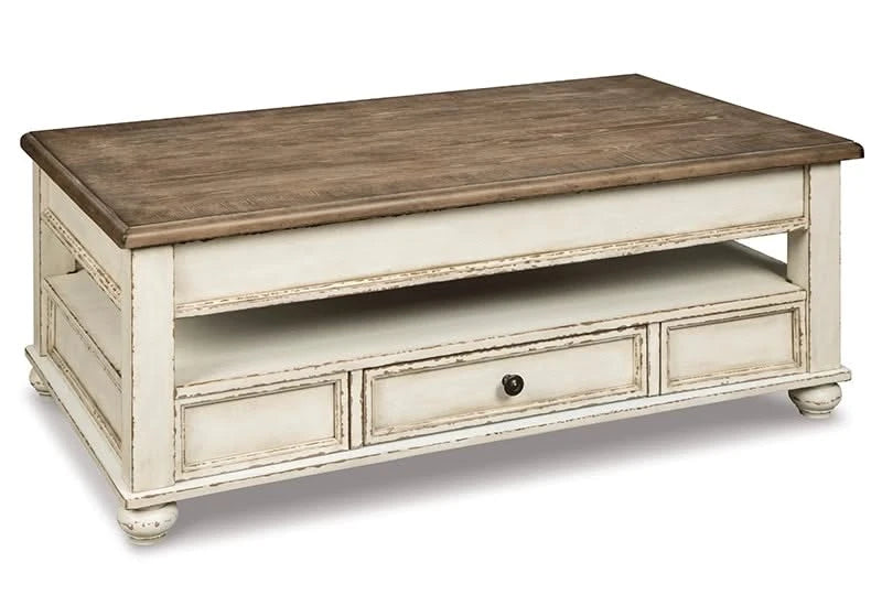 Magnolia Two Tone Traditional Cottage Lift Top Coffee Table