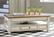 Magnolia Two Tone Traditional Cottage Lift Top Coffee Table