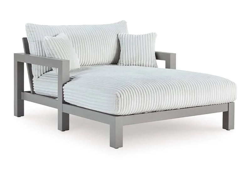 Marlin Outdoor All Weather Chaise Lounge with Cushions and Throw Pillows