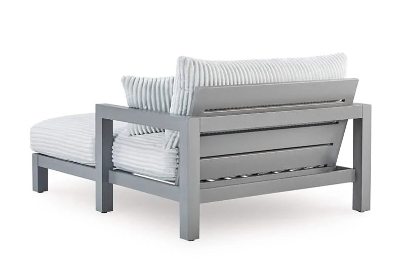 Marlin Outdoor All Weather Chaise Lounge with Cushions and Throw Pillows