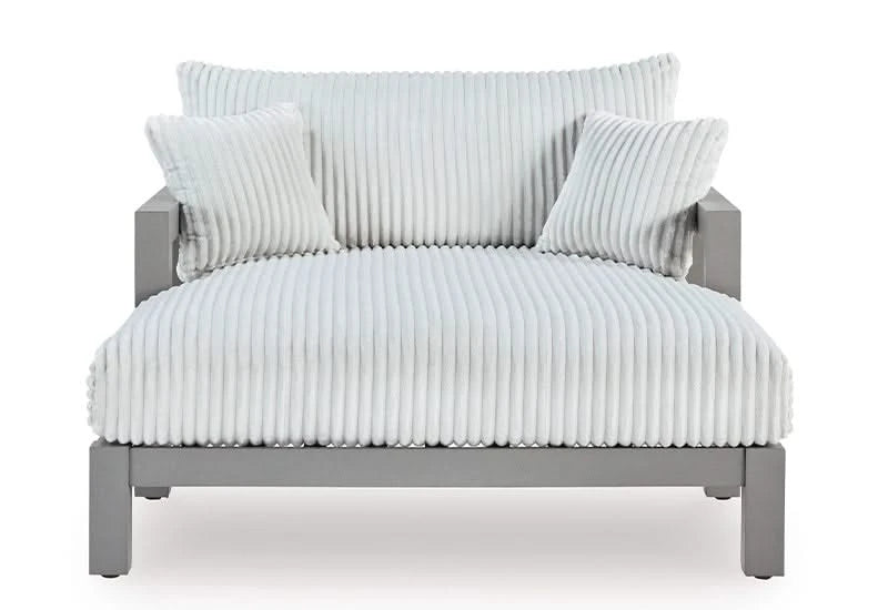 Marlin Outdoor All Weather Chaise Lounge with Cushions and Throw Pillows