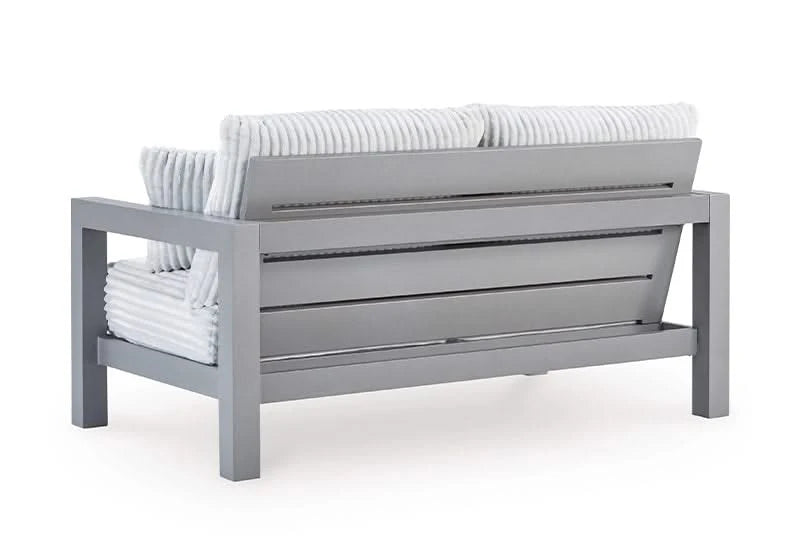 Marlin Outdoor All Weather Loveseat with Cushions and Throw Pillows