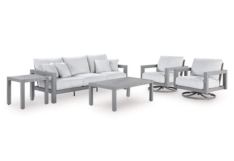 Marlin Outdoor All Weather Sofa with Cushions and Throw Pillows