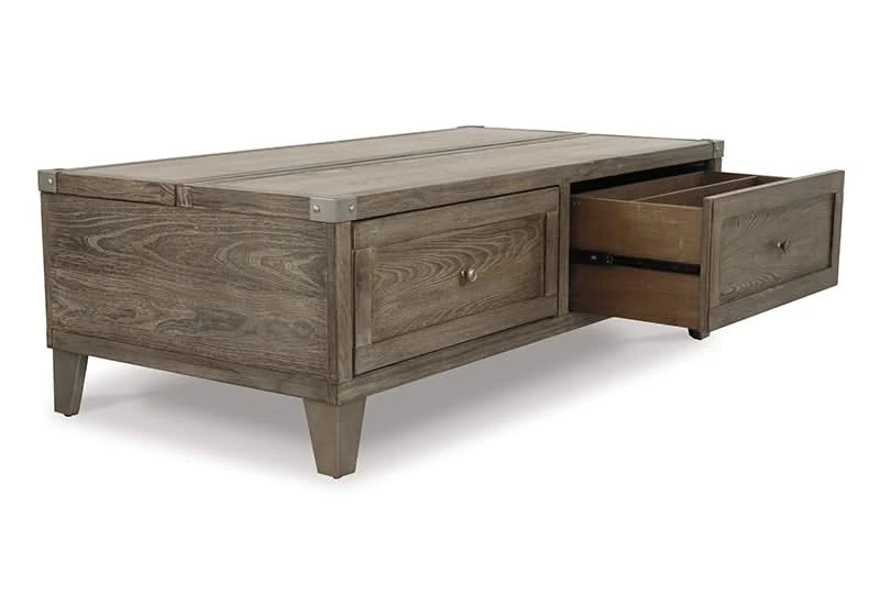 Memphis Brown Modern Rustic Lift Top Coffee Table