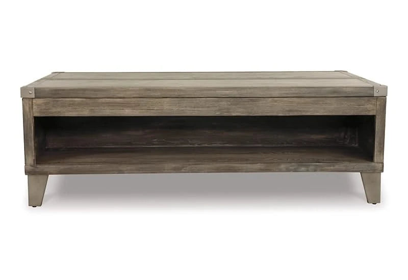 Memphis Brown Modern Rustic Lift Top Coffee Table