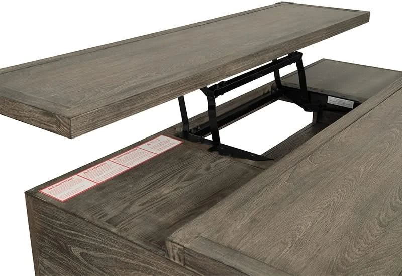 Memphis Brown Modern Rustic Lift Top Coffee Table