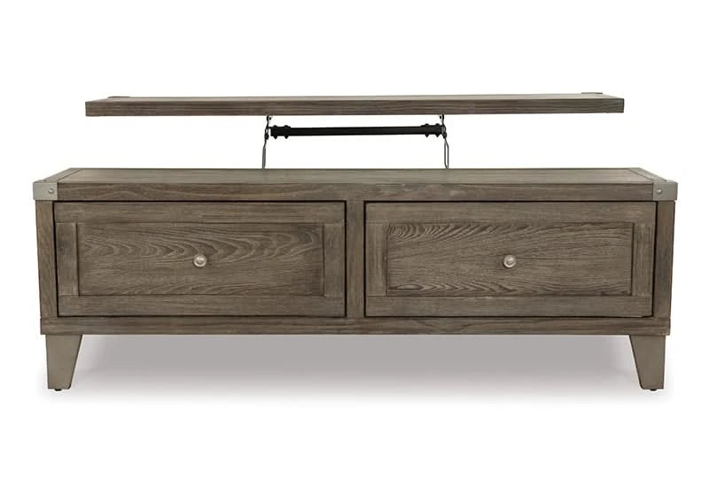 Memphis Brown Modern Rustic Lift Top Coffee Table