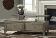 Memphis Brown Modern Rustic Lift Top Coffee Table