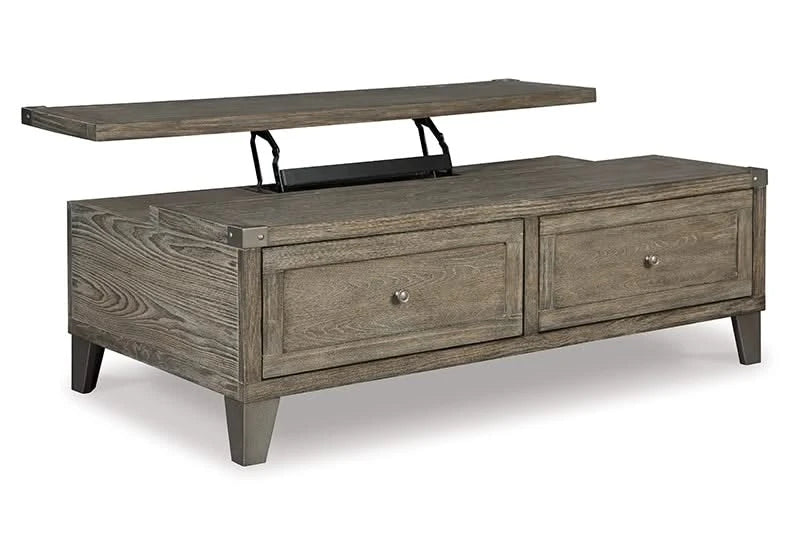 Memphis Brown Modern Rustic Lift Top Coffee Table