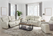 Milan Ice Leather Power Reclining Sofa & Loveseat with Power Headrests