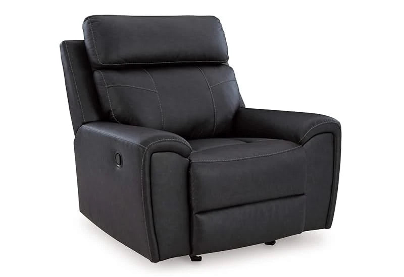 Miles Gunmetal Black Glider Recliner