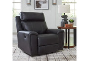 Miles Gunmetal Black Glider Recliner