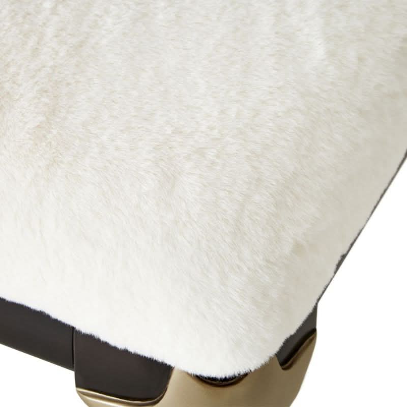 Paris Chic Espresso Modern Glam Bed Bench with Upholstered Seat