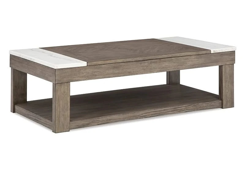 Neptune Gray Brown Casual Lift Top Coffee Table