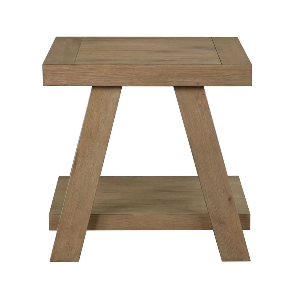 Orinda Caramel 3PC Cocktail Table Set with Storage Shelf and Solid Wood Legs