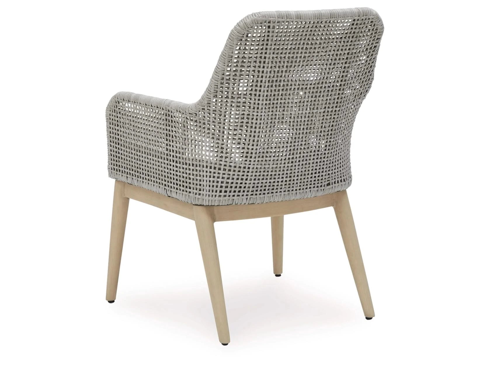 Seton Creek Contemporary Outdoor All Weather Dining Arm Chair with Cushion