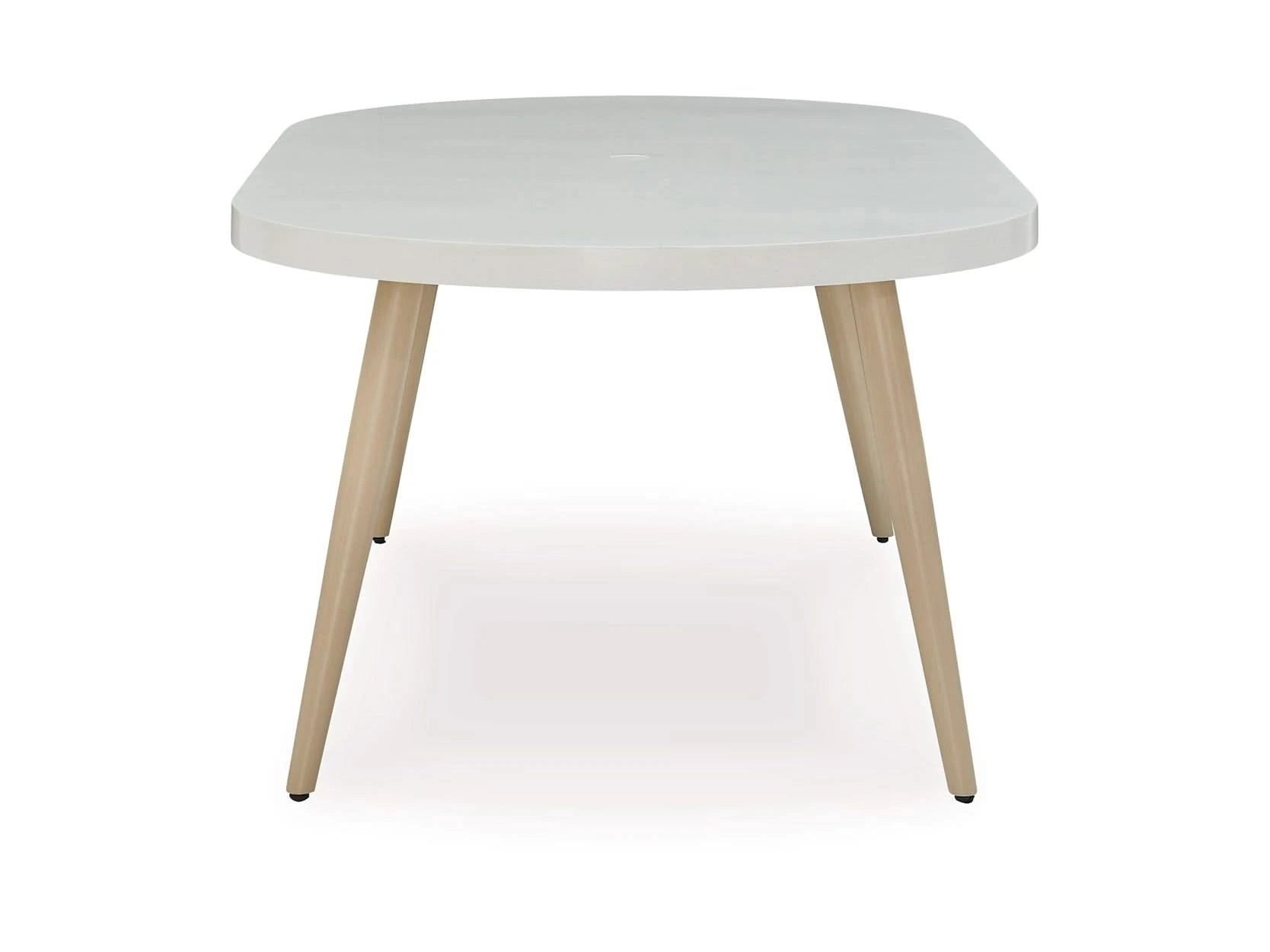 Seton Creek Contemporary Outdoor All Weather Aluminum Oval Dining Table