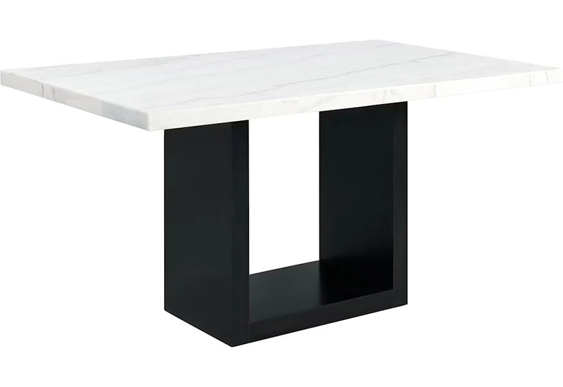 Paula White 7-Piece Counter Height Dining Set with Grey Chairs