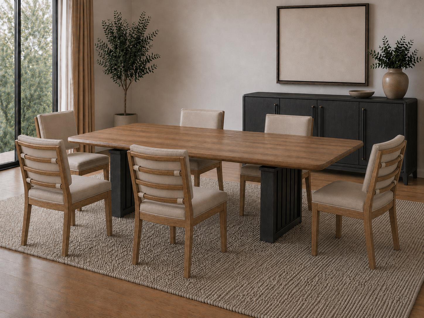 Elure Latte & Leather Soft Back Chair