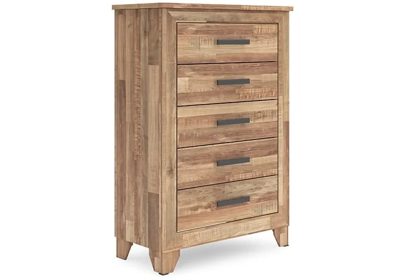 Porto Brown Contemporary 5 Drawer Chest