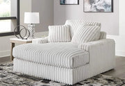 Presley Fog Gray Plush Oversized Chaise