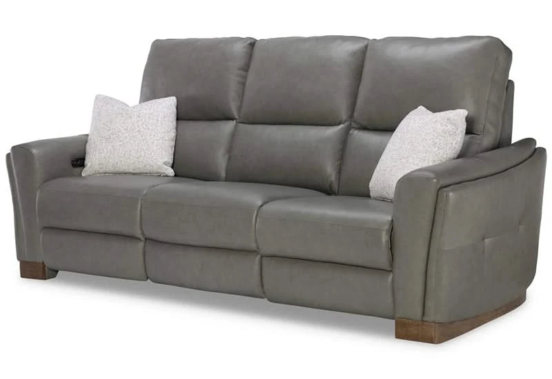 Rainforest Green Leather Modern Dual Power Reclining Living Room Set Includes Sofa and Loveseat with Dropdown table & lights