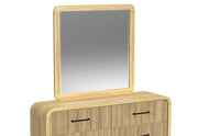 Ridgemont Natural Framed Mirror with Rounded Corners